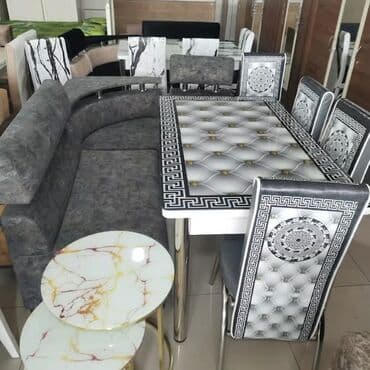 quxna stulu: Mətbəx üçün, Yeni, Açılan, Dördbucaq masa, 4 stul — 19