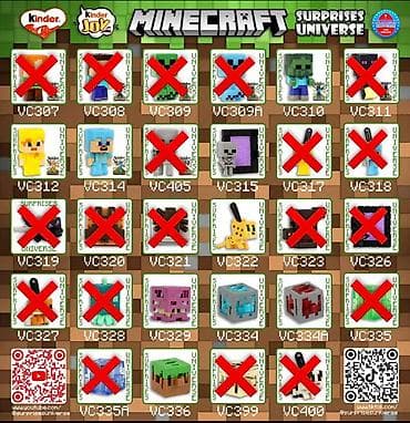 kinder minecraft: Kinder Joy x Minecraft kolleksiya fiqurları – alıram/barter — 1