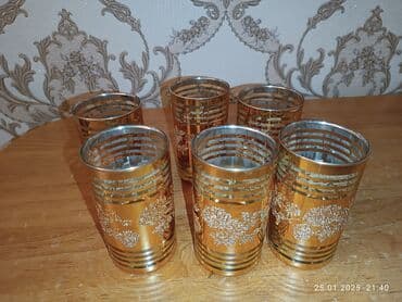 desmal desti: Qədəhlər, rəng - Qızılı, 6 ədədli dəst — 2