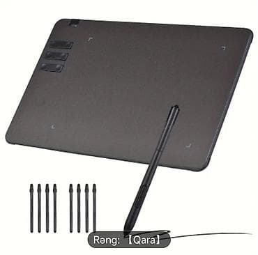 Kompüter, noutbuk və planşetlər: Qrafik rəsm tableti və stylus qələmi – Qara rəng Xüsusiyyətlər: - — 1