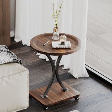 mini stol: Jurnal masası, Yeni, Açılmayan, Taxta, Yumru masa — 2