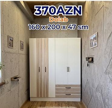 2 divan: Dolab – 160 x 200 x 47 sm - Ölçülər: 160 sm en, 200 sm hündürlük, 47 — 1