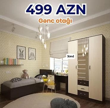 plastic qapi: Gənc otağı mebel dəsti – 499 AZN Komplektin tərkibi: - Tək nəfərlik — 1