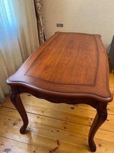 Qonaq masası, Yeni, Açılan, Taxta, Dördbucaq masa