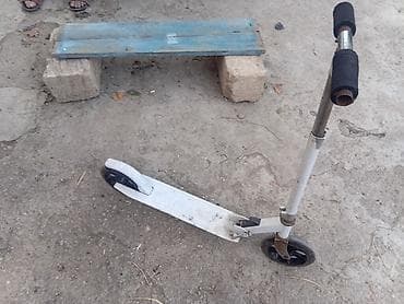 prius teker: Uşaq skuterı – mexaniki (ayaqla itiləmə) - Rəng: ağ gövdə, qara — 3