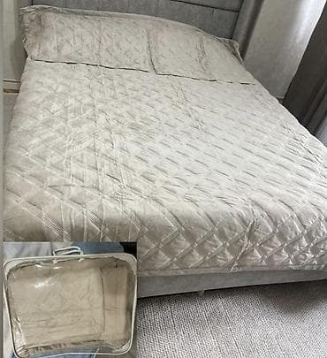 Yataq üçün Xovlu rəng - Bej Yataq örtüyü