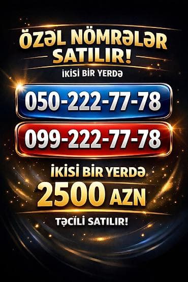 Адаптеры: Özəl nömrələr satılır qiymət 2500 azn real alıcı olsa cüzi endirim — 1
