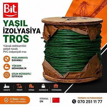 Bit markalı yaşıl izolyasiyalı tros Məhsul təsviri: - Yüksək lalafo.az -da Bit markalı yaşıl izolyasiyalı tros Məhsul təsviri: - Yüksək