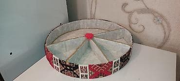 Ковры: Məhsul: Xonça/tray dəsti – əl işidir Təsvir: - Milli naxışlı və atlas — 4