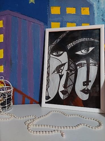 Abstrakt portret rəsmi – çərçivəli Instagram:@art_form.design - at lalafo.az Abstrakt portret rəsmi – çərçivəli Instagram:@art_form.design -