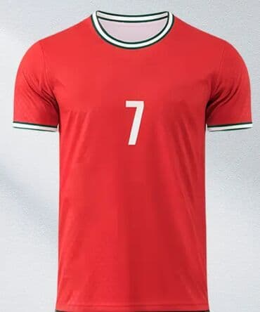 gün eynekleri: Qırmızı futbol köynəyi – “7” nömrəli - Rəng: parlaq qırmızı - Ön — 1