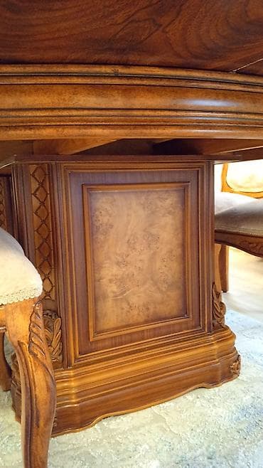 ucuz stol: Qonaq otağı üçün, Yeni, Açılmayan, Dördbucaq masa, 8 stul — 3