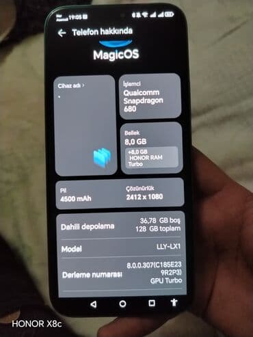 sim kart: Honor X8c, 128 GB, rəng - Yaşıl, İki sim kartlı — 2