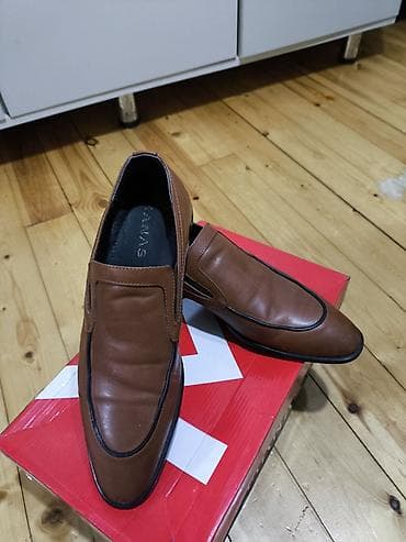 рыжие мужские туфли: Размер: 40, цвет - Коричневый, Б/у — 3