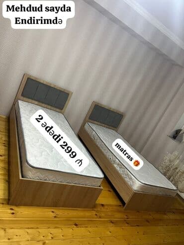 alcipan kreditle: Yeni, Təknəfərlik çarpayı, Bazasız, Matras ilə, Siyirməsiz — 1