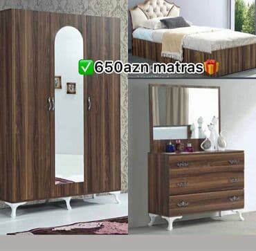 kapron su cənləri: İkinəfərlik çarpayı, Dolab, Termo, 2 tumba, Azərbaycan, Yeni — 5