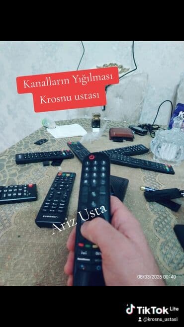 телевизоры в баку: Kanalların Yığılması Antenaların qurulması Televizorların Divara — 2