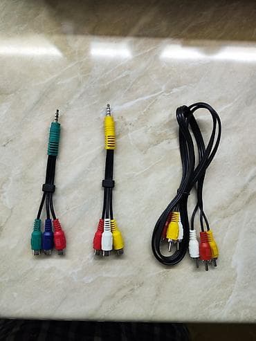 kontakt tv: AV/komponent kabel dəsti - 3.5 mm TRRS kişi → 3x RCA kişi adapter — 1