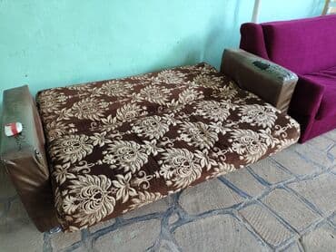 tek yataqlar: Диван, Б/у, Раскладной, С подъемным механизмом, Ткань, Нет доставки — 2