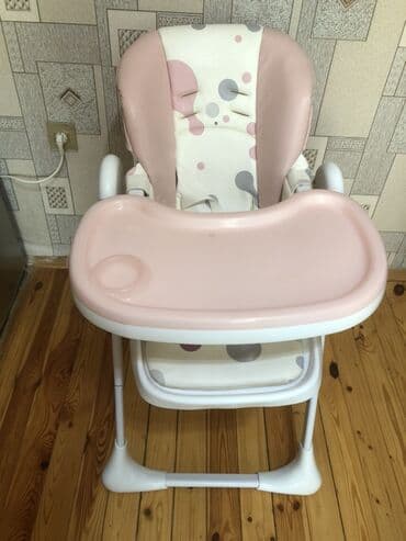 yemek qizdiran soba: Kınderkraft fırmasının Uşaq yemək stulu – açıq çəhrayı rəngdə, naqışlı — 2