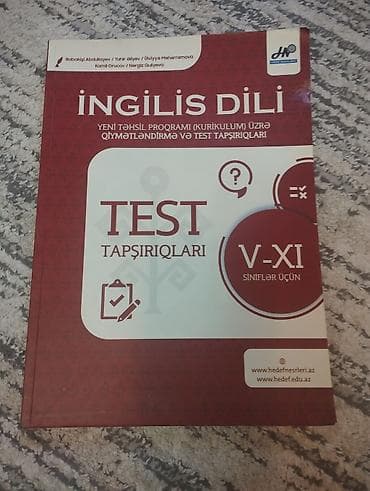 Məhsul: İngilis dili – Test Tapşırıqları (V–XI siniflər üçün) Təsvir — 2