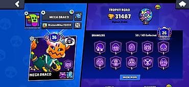 Brawl Stars hesabı – “MEGA DRACO” - Trophies: 31,487 (maksimum — 2
