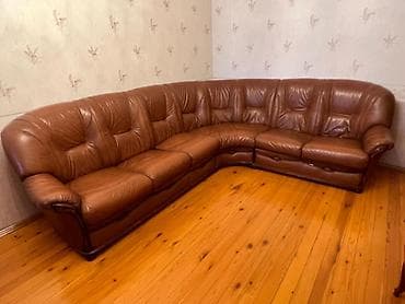 koja divan kreslo: Künc divan, İşlənmiş, Dəri — 5