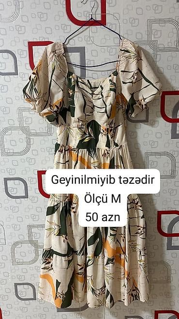 Qadın geyimləri – müxtəlif modellər 1) Şampan rəngli, asimmetrik — 3