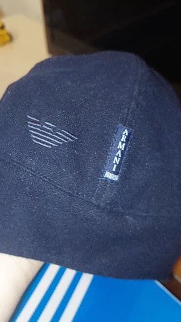 məktəbli paltarı: Original ARMANI JUNIOR İki ədəd “AJ” loqolu kepka. Bir ədədi qara — 7
