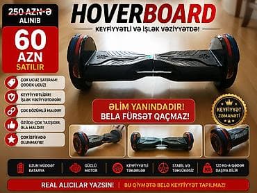 hoverboard qiyməti: İşlənmiş Giroskuter 8", ≤ 250 Vt, > 35 km/s, Ünvandan götürmə — 1