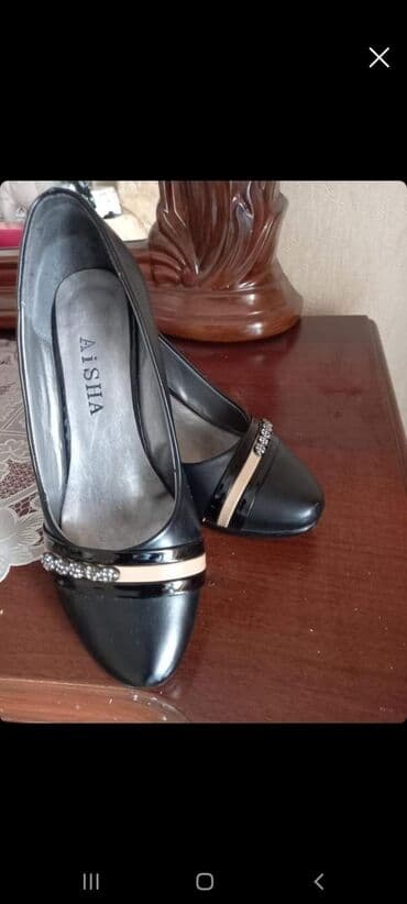 kabloklu kişi tuflisi: Tuflilər, Ölçü: 38, rəng - Qara, İşlənmiş — 2