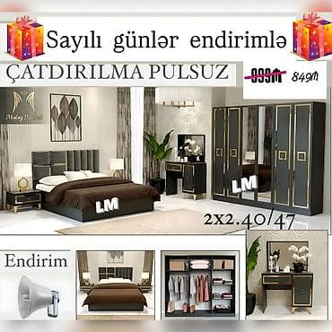 Ev üçün mebel: Yataq otagi dəsti Sifarişlə və yeni Qiymət : 849₼ Dəstə — 2