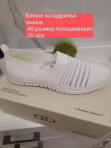 Ağ espadril ayaqqabı - Ölçü: 40 (kalıbı böyükdür) - Qiymət: 25 AZN -