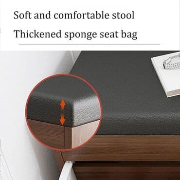 ayaqqabı skafı: Ayaqqabı üçün oturacaqlı şkaf - 2-si 1-də dizayn: yuxarıda yumşaq — 3