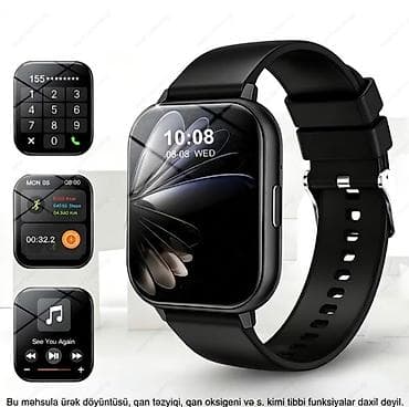 sensor saatlar: Yeni, Smart saat, Sensor ekran, rəng - Qara — 1