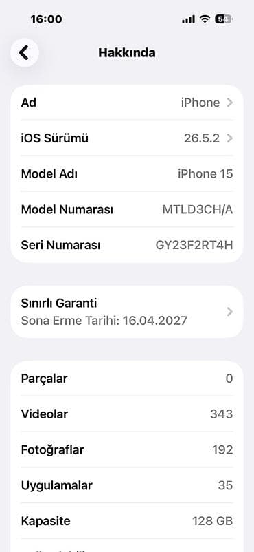 IPhone 15, 128 GB, Black Titanium, Zəmanət, Barmaq izi, Face ID lalafo.az -da IPhone 15, 128 GB, Black Titanium, Zəmanət, Barmaq izi, Face ID