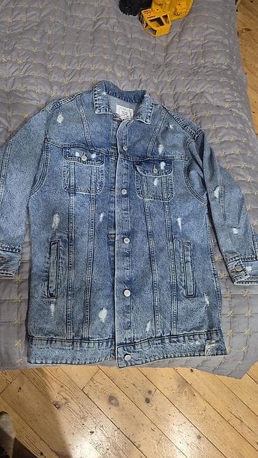 mili geyim: Oversize cins gödəkçə. Pull&bear — 1