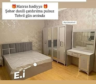 ucuz yataqlar: İkinəfərlik çarpayı, Dolab — 1