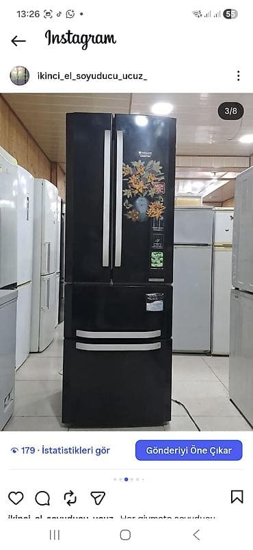 notebook satisi: Hotpoint Ariston FR Door (French Door) tipli soyuducu - Rəng: qara — 1