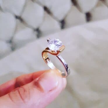 tək qaş: Nişan, Üzük, Sarı qızıl, 585 Əyar — 2