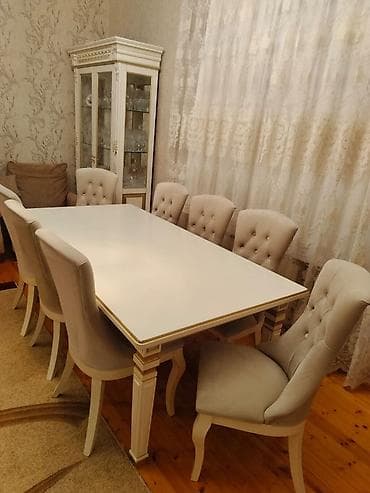 süt: Qonaq otağı üçün, Açılmayan, Dördbucaq masa, 6 stul — 1