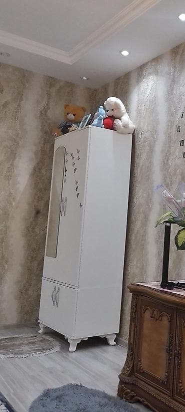 islenmis sfaner: 4 qapılı, Güzgülü, Ağ, Digər material, Açılan, Düz dolab — 1