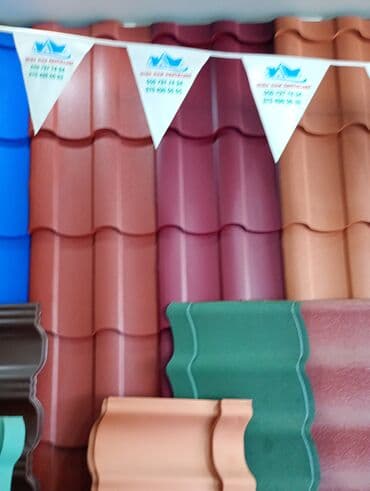 dəmir dam ortukləri: Metal dam örtükləri, rəng - Qırmızı — 1