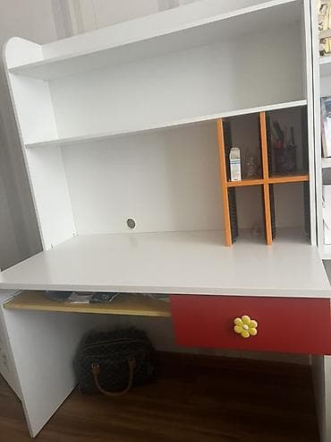 masa transformatoru: Uşaqlar üçün funksional iş masasının üstlü komplekti - Rəng: ağ əsas — 2