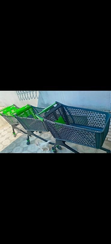 Тележки для магазинов: Supermarket alış-veriş arabaları – plastik/metal hibrid konstruksiya — 1