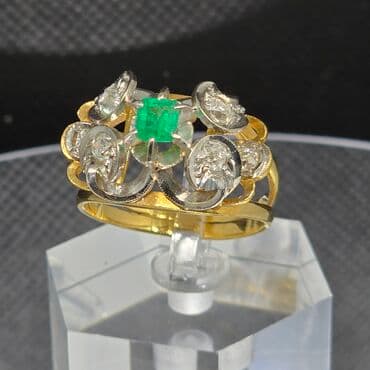 yantar üzük: Üzük, Sarı qızıl, 750 Əyar, Brilyant, 1.01-1.50 Karat — 1