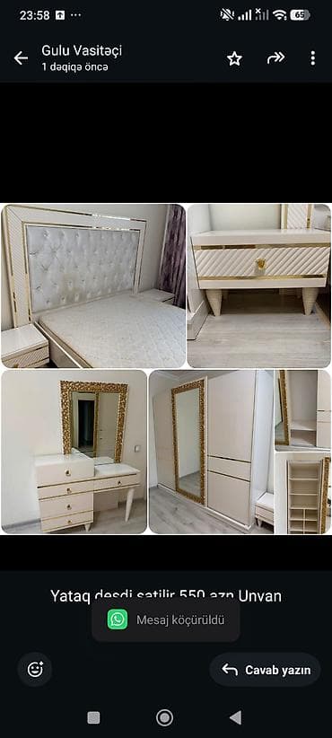 gul: Yataq desdi satilir 550 azn.Unvan Sumqayit (Gulu) — 1