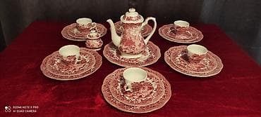 versace servis: Çay dəsti, rəng - Qırmızı, Keramika, 6 nəfərlik — 4