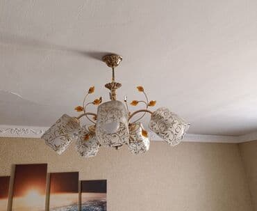 Çılçıraq, 5 lampa, Şüşə