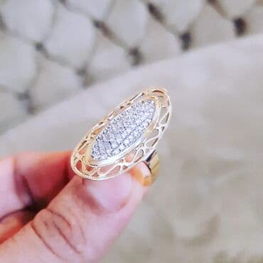 tək qaş: Toy, Üzük, Sarı qızıl, 585 Əyar — 2